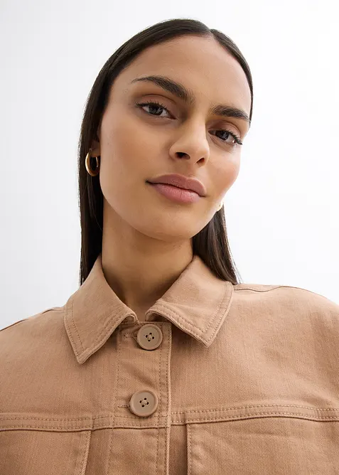 Korte twill jas, bonprix