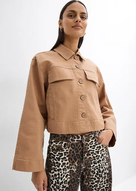 Korte twill jas, bonprix