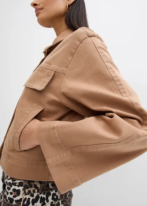 Korte twill jas, bonprix