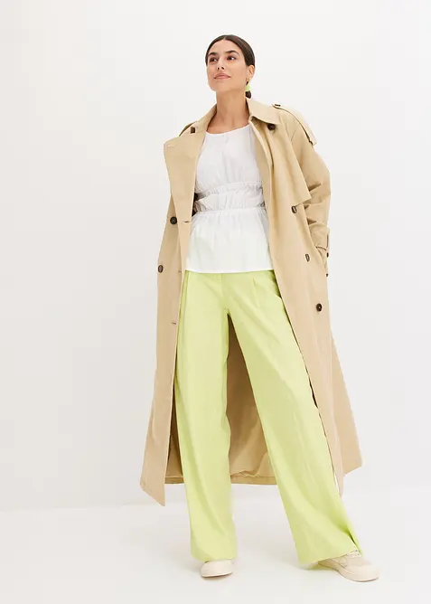 Palazzo broek van een lichte linnenmix, bonprix