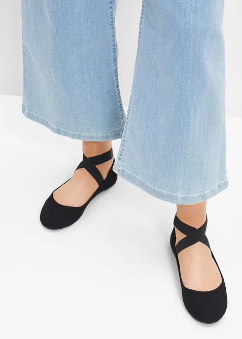 Ballerina's met elastische bandjes, bonprix