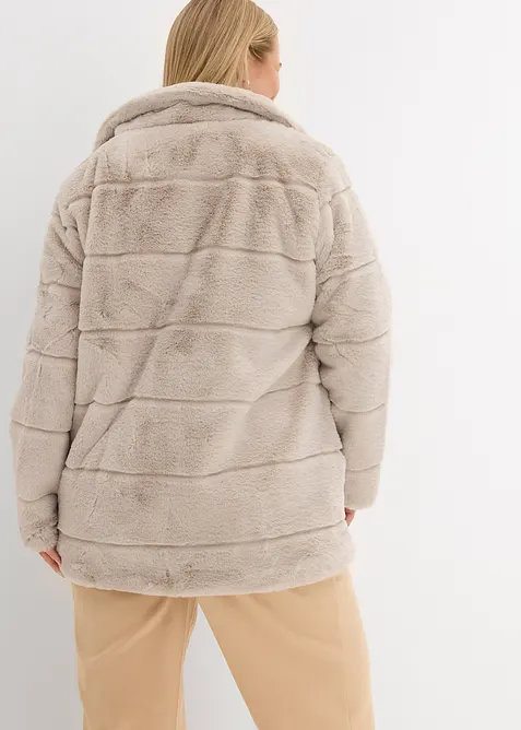 Behaaglijke imitatie bontjas voor tijdens de zwangerschap, bonprix