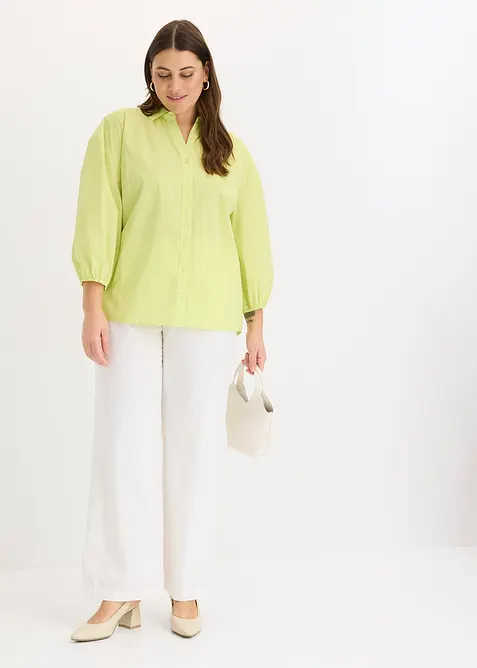 High-low blouse met ballonmouwen, bonprix