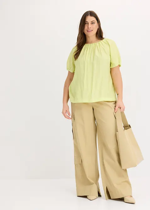 Blouse van gestructureerde crinkle, bonprix