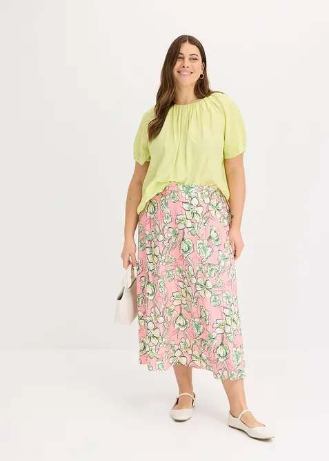 Midi rok van een soepele viscosemix, bonprix