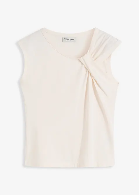 Shirt van een elastische katoenmix met een twist, bonprix