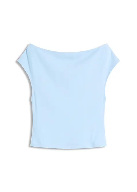 Off-shoulder shirt van puur biologisch katoen, bonprix