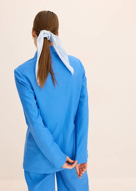 Casual linnen blazer met brede revers, bonprix