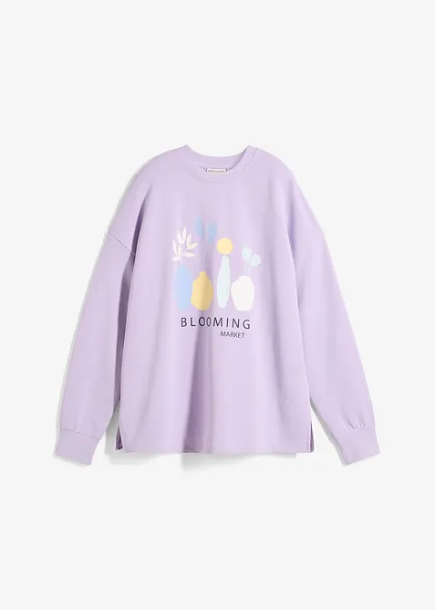 Oversized longsleeve van katoenmix, bonprix