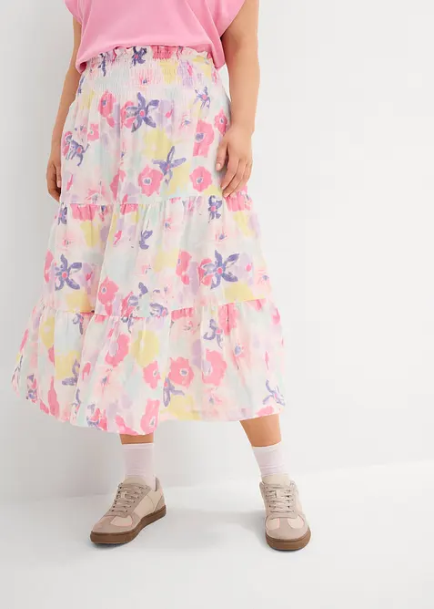 Strokenrok van mousseline, bonprix