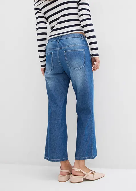 Straight jeans mid waist, low stretch cropped, bonprix