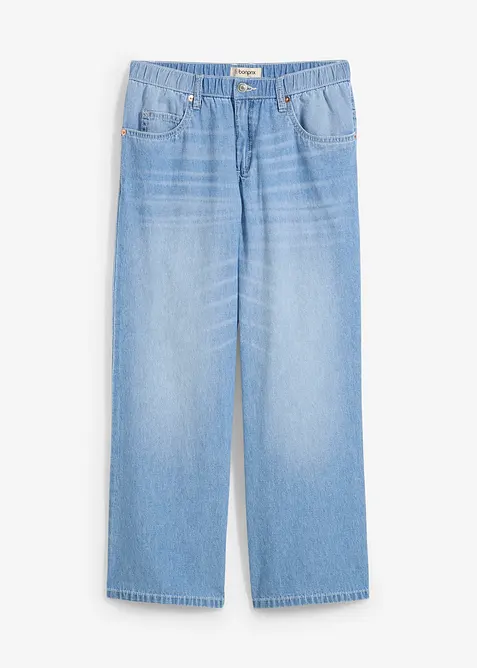 Straight jeans mid waist, low stretch cropped, bonprix