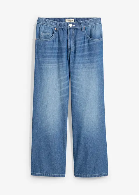 Straight jeans mid waist, low stretch cropped, bonprix