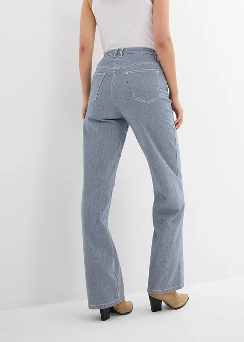 Straight jeans, high waist, gestreept, bonprix