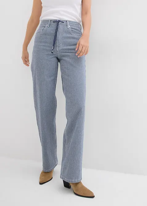 Straight jeans, high waist, gestreept, bonprix