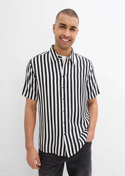 Overhemd met korte mouwen van zachte viscose, bonprix