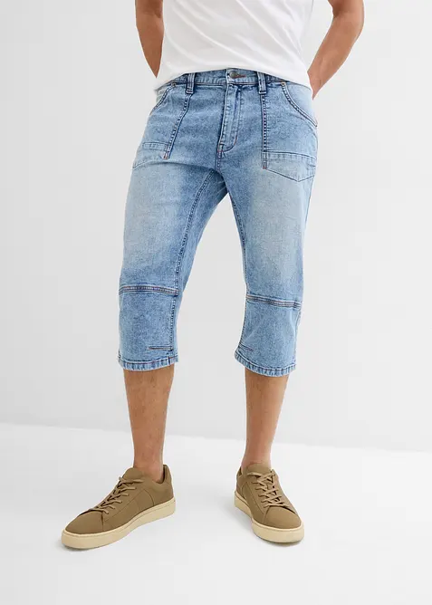 Regular fit 3/4 stretch jeans, straight, bonprix