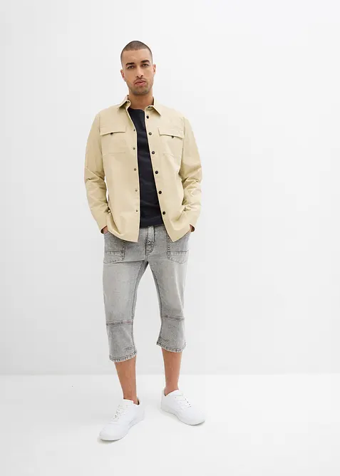 Regular fit 3/4 stretch jeans, straight, bonprix