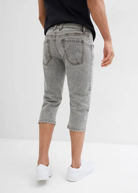 Regular fit 3/4 stretch jeans, straight, bonprix