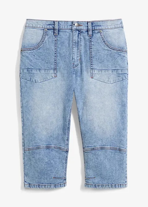 Regular fit 3/4 stretch jeans, straight, bonprix