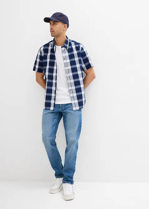 T-shirt van biologisch katoen, slim fit (set van 2), bonprix