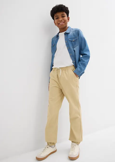 Instapbroek van katoen, regular fit (set van 2), bonprix