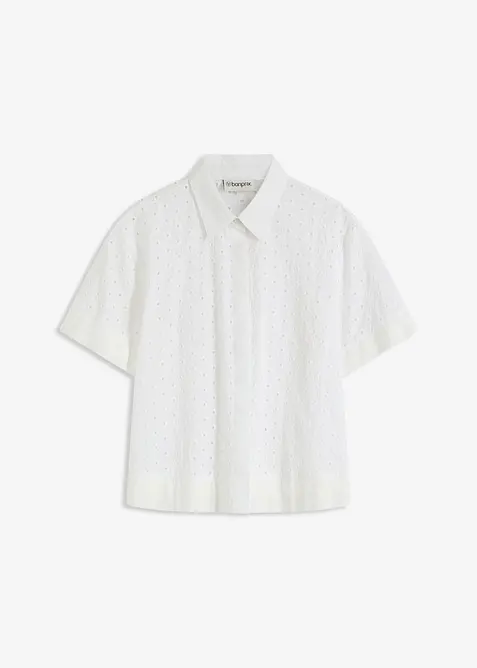 Blouse met broderie, bonprix