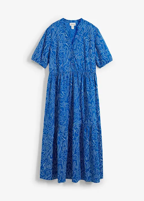 Wijde midi jurk van puur katoen, bonprix