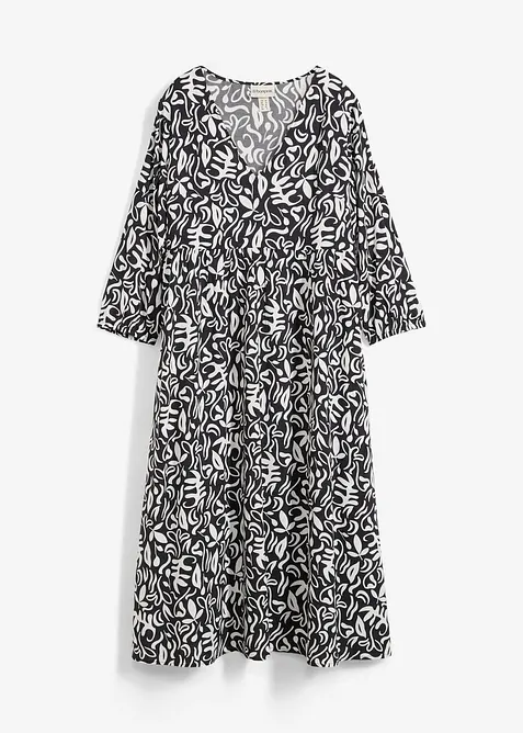 Midi jurk van vloeiende viscose, bonprix