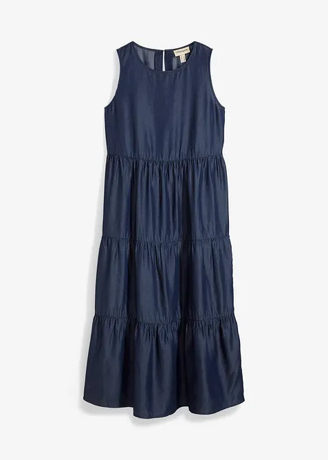 Midi jurk van gladde Lyocell, bonprix