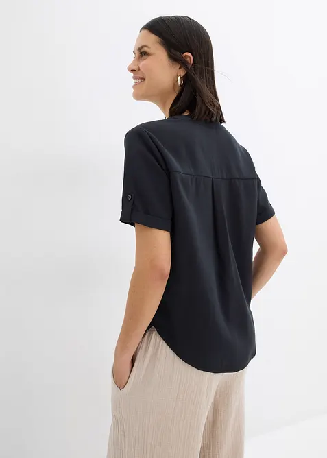 Blouse met korte mouwen van een soepele viscosemix, bonprix