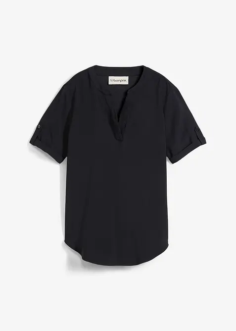 Blouse met korte mouwen van een soepele viscosemix, bonprix