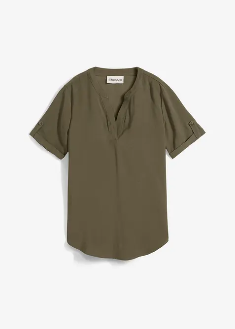 Blouse met korte mouwen van een soepele viscosemix, bonprix
