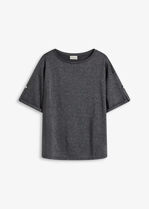 Shirt met viscose en glanzende print, bonprix