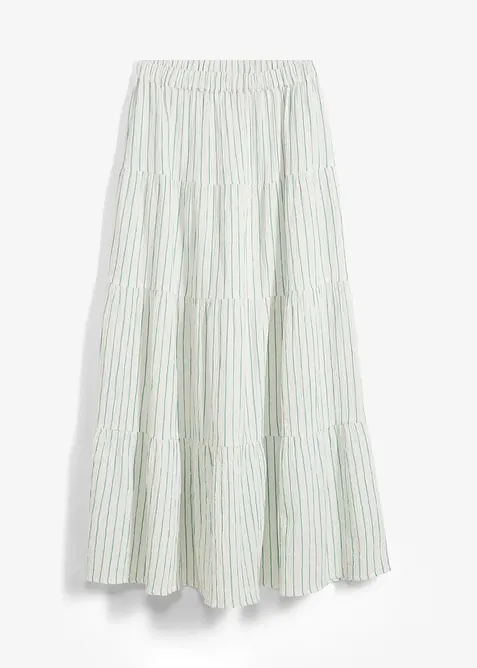Gestreepte maxi rok van puur katoen, bonprix