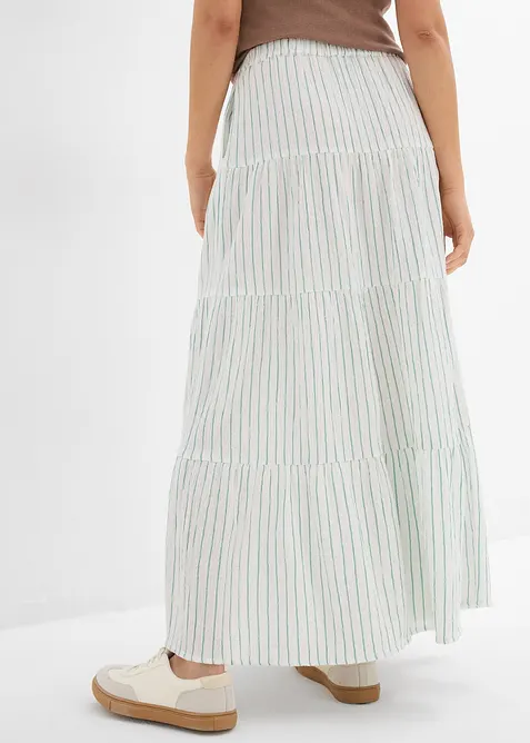 Gestreepte maxi rok van puur katoen, bonprix