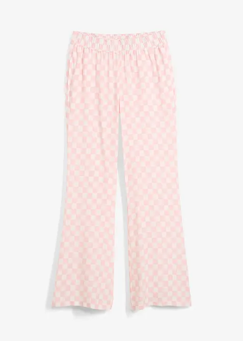 Geruite Marlene Dietrich broek van soepele viscose, bonprix