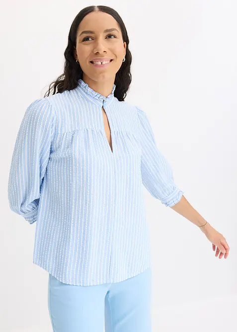 Getreepte blouse, bonprix