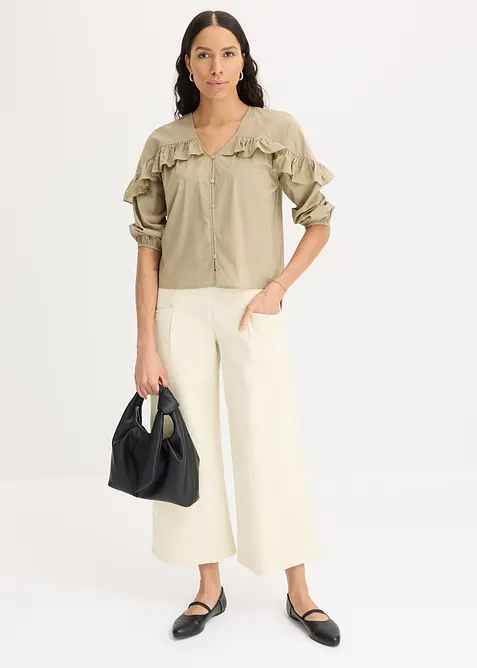 Lichte blouse met volants, bonprix