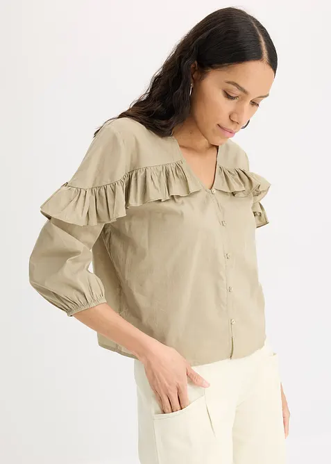 Lichte blouse met volants, bonprix
