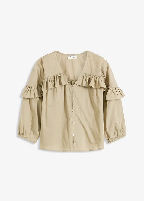 Lichte blouse met volants, bonprix