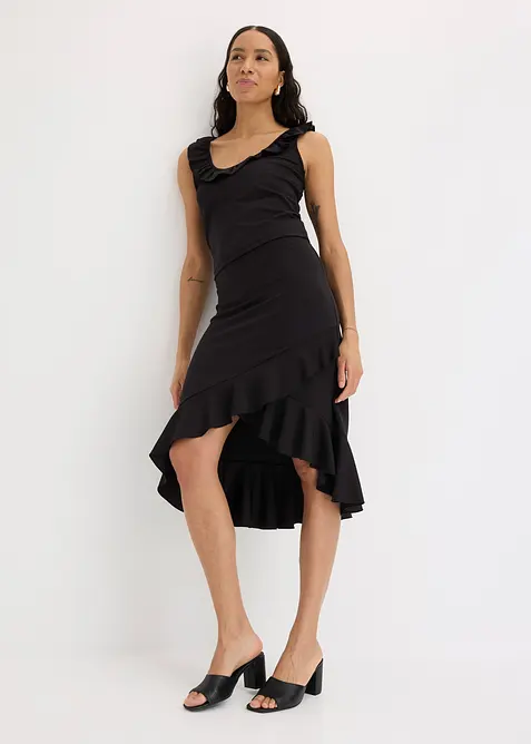 Jersey rok met volants, bonprix