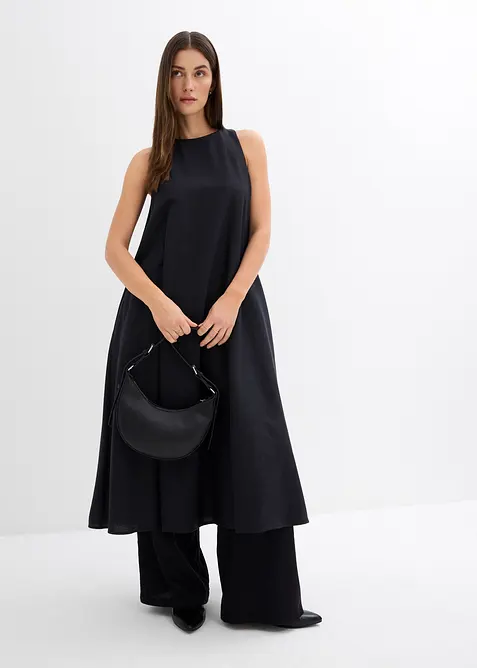 Wijd midi jurk in A-lijn van viscosemix, bonprix