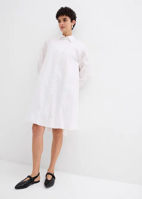 Overhemdjurk met ballonzoom van puur katoen, bonprix