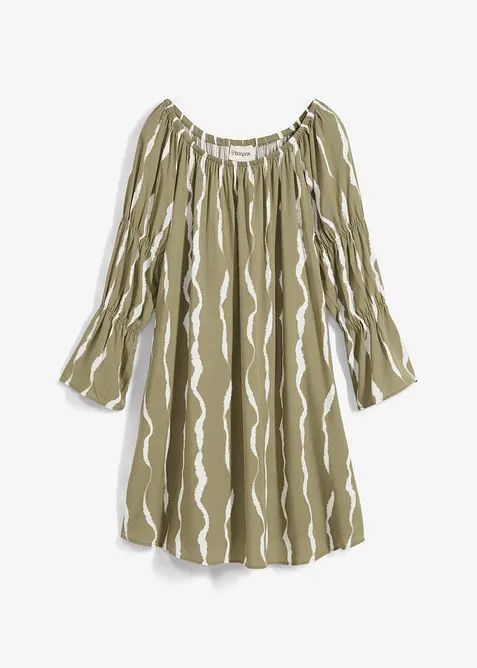 Carmen jurk van soepele viscose, bonprix