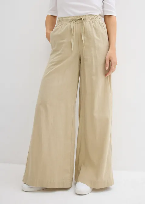Palazzo broek van puur katoen, bonprix