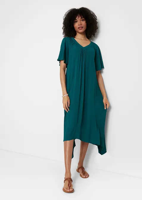 Lange kaftan jurk van cr&ecirc;pe, bonprix