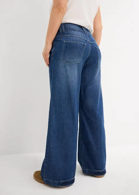 Wide leg jeans, high waist, super soft, bonprix
