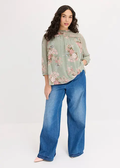 Chiffon tuniek bedrukt, bonprix