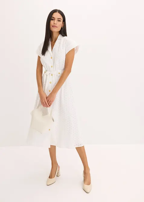 Overhemdjurk met broderie anglaise, bonprix